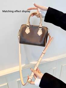 PU Bag Shoulder Strap Modification And Replacement Bag Accessories Suitable For Speed Red Edge Beige White Crossbody Shoulder Strap - Beige - View 7