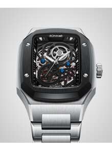 RONMAR 男士骷髏機械手表 - 黑色 - 查看 6