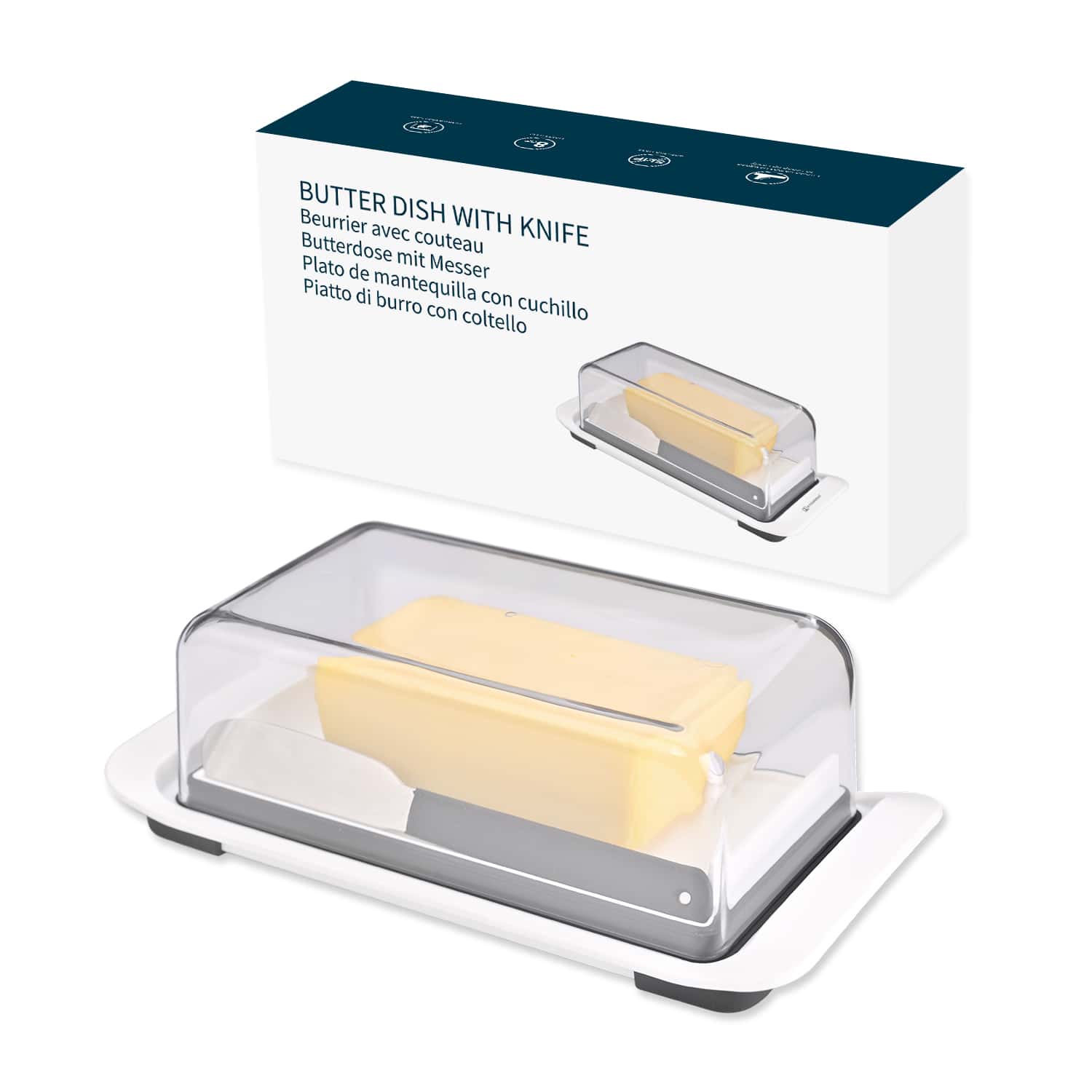 Large Butter Dish With Lid