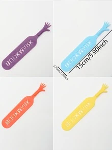 4入组/套隨機色DIY設計卡通書籤,畢業禮物創意紀念品字母夾 - 彩色 - 查看 5