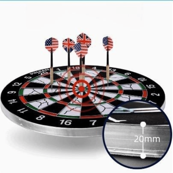 Dart Board Set Steel Tip Darts SelfHealing Sisal Bristles