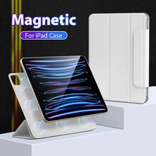 磁性保护壳兼容 iPad Mini6 iPad Air5/4 第 10 代 10.9 英寸 iPad Pro 11/12.9 英寸 1/2/3/4/5/6 代支持第二代铅笔充电，超薄平板电脑保护套 - 淺灰色 - 查看 2