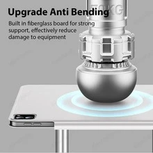 磁性保护壳兼容 iPad Mini6 iPad Air5/4 第 10 代 10.9 英寸 iPad Pro 11/12.9 英寸 1/2/3/4/5/6 代支持第二代铅笔充电，超薄平板电脑保护套 - 淺灰色 - 查看 5