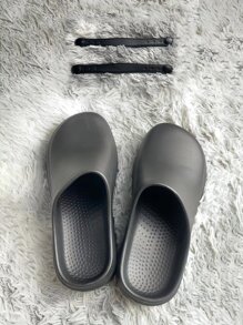 厨师鞋耐油防滑鞋防水EVA轻便舒适工作鞋 - 黑色 - 查看 3