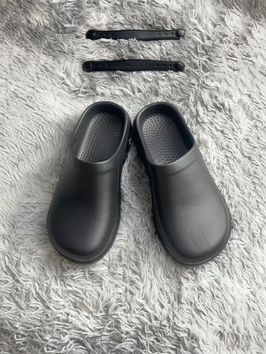 厨师鞋耐油防滑鞋防水EVA轻便舒适工作鞋 - 黑色 - 查看 1