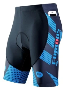 男士騎行短褲帶厚矽膠墊適合夏天,大碼,公路自行車騎術&運動褲一入組 - 藍色 - 查看 1