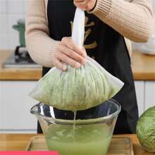 豆漿過濾器包,果汁過濾布,細網过滤器適用於豆腐,堅果牛奶,酸奶,起司,和 - 白色 - 查看 1