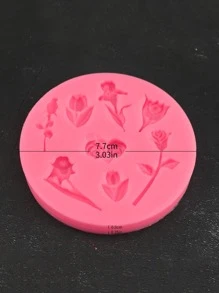 1 khuôn silicon DIY hình hoa - Hồng - Xem 6