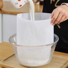 豆漿過濾器包,果汁過濾布,細網过滤器適用於豆腐,堅果牛奶,酸奶,起司,和 - 白色 - 查看 5