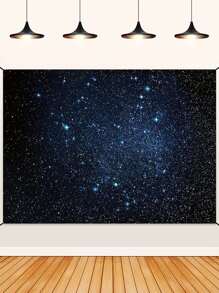 1入組宇宙星空閃亮星星背景布橫幅適合派對照相亭墻面裝飾 - 彩色 - 查看 1