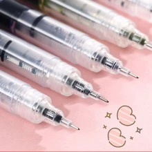 12colors/box Colorful Liquid Ink Ballpoint Pens, Neutral Pens - Apricot - View 11