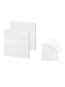 100pcs-3 X 3 Inch Translucent Sticky Notes, Waterproof Self-stick Semi-transparent Memo Pad For Writing Notes, Reminders In School And Office - Clear - View 1