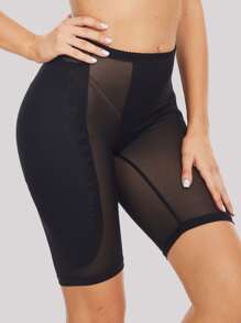 Women's Butt Lifting Shapewear Shorts With Padded Hips - Black - View 4