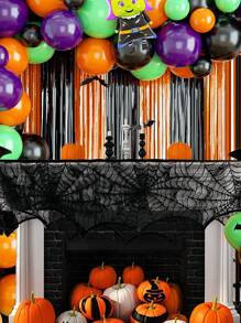 1pc/4pcs Multicolor Beaded Curtain, Holiday Party Background Wall Scene Atmosphere Decor, Suitable For Halloween, Christmas, Birthday Party, Decorative Backdrop Curtain - Multicolor - View 6