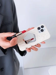 紋理質感抗秋季手機殼 - 米色 - 查看 1