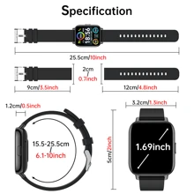 2023新款智能手錶適合男士女性健身BT智能手錶適用於安卓手機iPhone防水跑步運動數字手錶血壓心率檢測睡跟踪器 - 紫色 - 查看 9