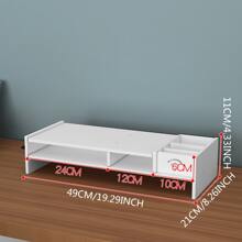 1 Miếng Trắng Bàn Giá lưu trữ Văn phòng Hộp đựng Loại ngăn kéo Đa chức năng Giám sát Đứng Đơn giản Máy tính - trắng - Xem 2