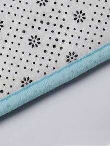 1 pieza cielo azul guijarro patrón Alfombra de baño , de franela suave cómodo absorbente Alfombrilla antideslizante para casa usar - cielo azul - Ver 7