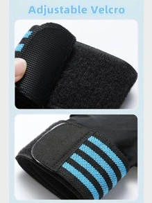 BAMANSHI 1 Đôi Nam Sọc & Chữ Đồ Họa Ngón Tay Thông Thường Găng Tay Thể Thao Ngoài Trời - Đỏ - Xem 3