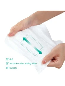 Bebé 100 piezas Almohadilla facial - Blanco - Ver 2