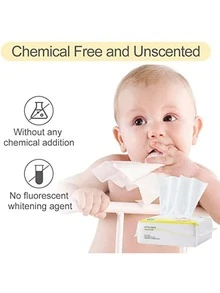 Bebé 100 piezas Almohadilla facial - Blanco - Ver 4