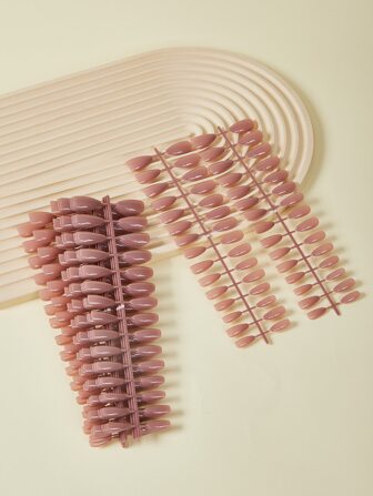 300 piezas/paquete Consejos de uñas postizas desnudas y rosadas y largas para arte de uñas DIY, se pueden decorar con diamantes de imitación, suministros de uñas autoajustables uñas falsas uña falsa uña acrílica