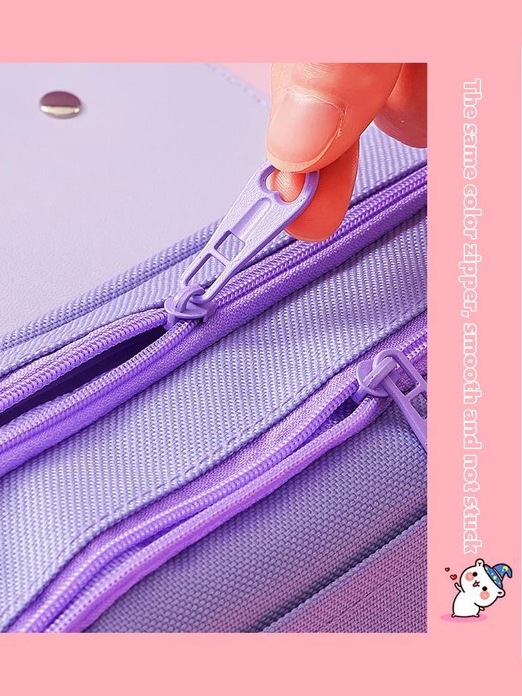 Astuccio In Tela Capiente Con Tasca Frontale – Stile Minimalista Per Scuola E Ufficio