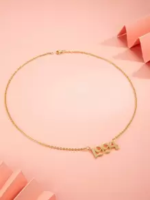1pc Minimalist Vintage Numeral Year Pendant Necklace For Women - Yellow Gold - View 11