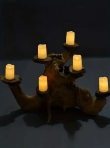 6 Piezas de Velas Votivas sin Llama, Velas Eléctricas Falsas sin Llama, Decoraciones de Mesa, Festival, Navidad, Regalo de San Valentín - Blanco - Ver 8