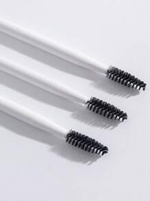 3入組/套雙頭刷帶白色和黑色S適用於睫毛膏,眉毛,和彩妝塗抹 - 白色 - 查看 5