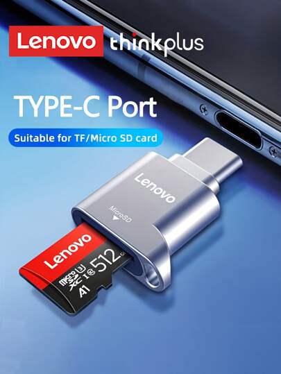  Lenovo    Mikro SD-kortläsare , USB C Till SD-kortläsare , Typ C Tf Minneskort Läsare Med USB C Till USB Adapter , USB OTG Kortläsare För Bärbara datorer , MacBook , Galaxy Telefoner Och