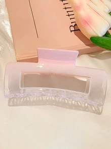 4个果冻渐变色透明方形和直形爪夹休闲Y2K发夹发卡发夹发饰沙滩配饰夏季穿搭 - 彩色 - 查看 3