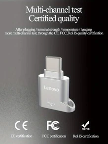 Lenovo 聯想微SD卡讀卡器,USBC至SD卡讀卡器,Type CTf存儲卡讀者帶USBC至USB適配器,USBOTG讀卡器適用於手提電腦,MacBook,星系手機和 - 銀色 - 查看 6