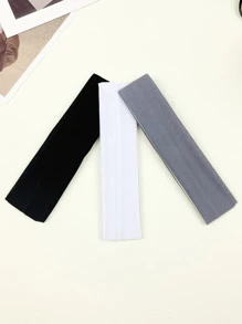 3pcs Ladies' Solid Color Elastic Sports & Yoga Headband Casual - Multicolor - View 2
