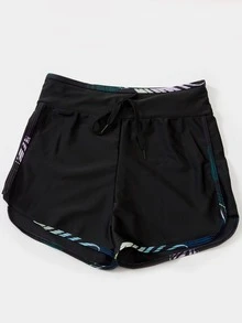 女士运动泳装分体沙滩装冲浪服，5 件套，包括长袖上衣、裤子、背心、短裤和胸罩夏季 - 黑色 - 查看 10