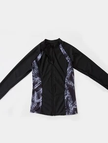 女士长袖长裤运动比基尼 5 件套包括分体泳衣、沙滩装、保守冲浪服，适合夏季瘦身