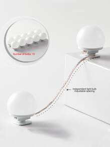 Makeup Mirror Light Usb Three-tone Dimmable Led Bulb For Vanity Mirror With Beauty Enhancing Function - White - View 5