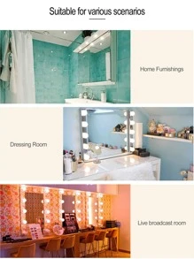 Makeup Mirror Light Usb Three-tone Dimmable Led Bulb For Vanity Mirror With Beauty Enhancing Function - White - View 6