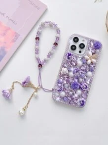 Ốp Điện Thoại Họa Tiết Hoa Tương Thích Với iPhone15/15Plus/15Pro/15Promax - Hồng - Xem 4