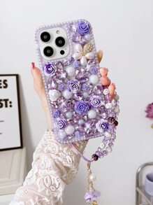 Ốp Điện Thoại Họa Tiết Hoa Tương Thích Với iPhone15/15Plus/15Pro/15Promax - Hồng - Xem 2