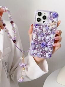 Ốp Điện Thoại Họa Tiết Hoa Tương Thích Với iPhone15/15Plus/15Pro/15Promax - Hồng - Xem 3