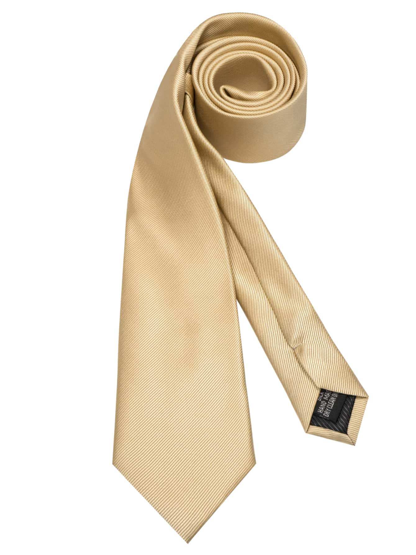 Khaki Necktie, Pocket Square And Tie Clip Set