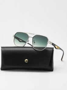 1 Cặp kính mát tròng kính chuyển màu khung kim loại hỗn hợp bằng polycarbonate chống vỡ cho nam, phong cách đường phố thích hợp cho kỳ nghỉ, ngoài trời, bãi biển, đi làm, thời trang du lịch cổ điển cổ điển (bao gồm dây đeo, hộp đựng, vải) - Nhiều màu - Xem 1