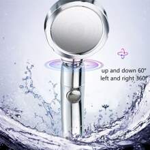 High Pressure Handheld Shower Head with On Off Switch, Detachable Shower Head, 3 Spray Modes Shower Massager Handheld with Hose and Adjustable Angle Bracket (Chrome) - 鉻合金 - 查看 7