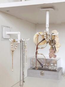 1pc Jewelry Necklace Display Hook Stand - White - View 1