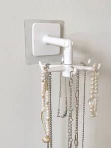 1pc Jewelry Necklace Display Hook Stand - White - View 2