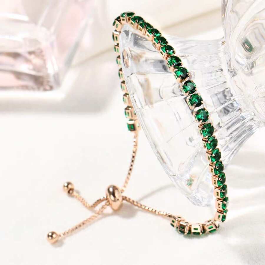 Fashionable Green Crystal Bracelet