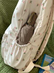 Mochilas Fashion para Mujer Liso - Beis - Ver 4