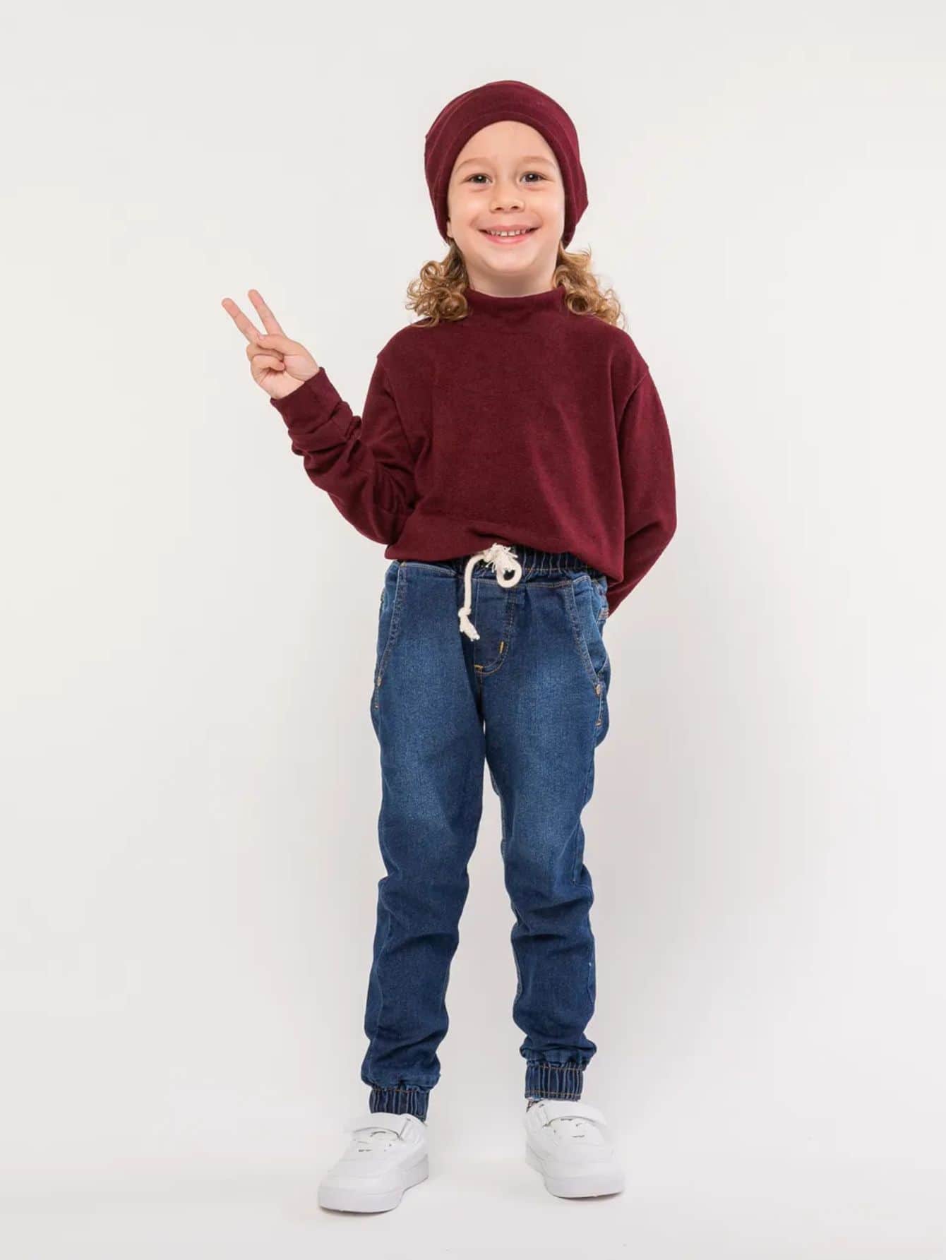 Young Boys Sweaters - Màu Đỏ Sâu - Xem 1