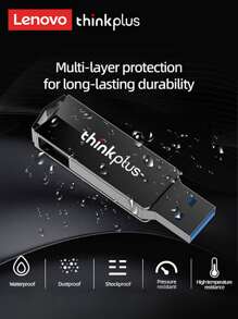 Lenovo USB 3.1 Flashlaufwerk, USB Memory Stick Thumb Drive mit Hochgeschwindigkeit, externer USB Speicherstick kompatibel - Grau - Übersicht 7